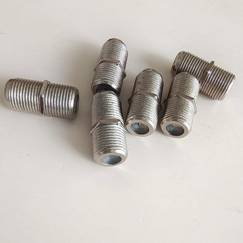 EZYUMM 6-Pack Coaxial Cable Connector, F-Type Female to Female RG6 Coax Extender Adapter for TV, Satellite, Cable Modem & VCR (Nickel Plated, High-Speed Signal) - Image 3